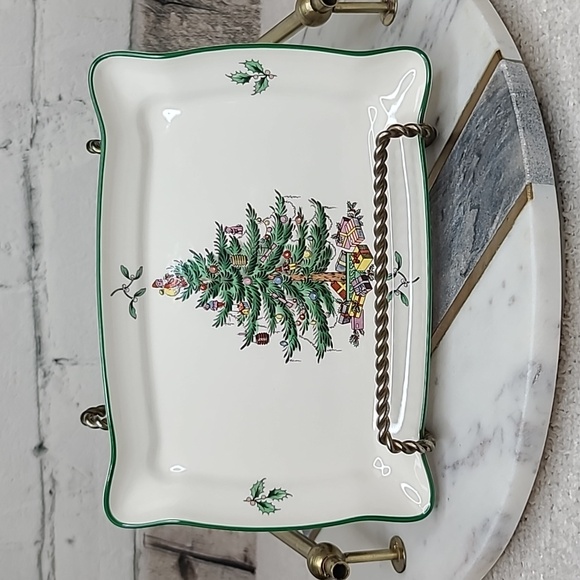Spode Christmas Tree Canape Serving Tray/Plate